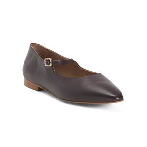 FLATTERED Burgundy Made In Spain Leather Camila Flats